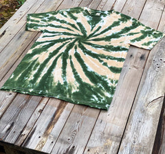 Forest Swirl Tie Dye T Shirt outside