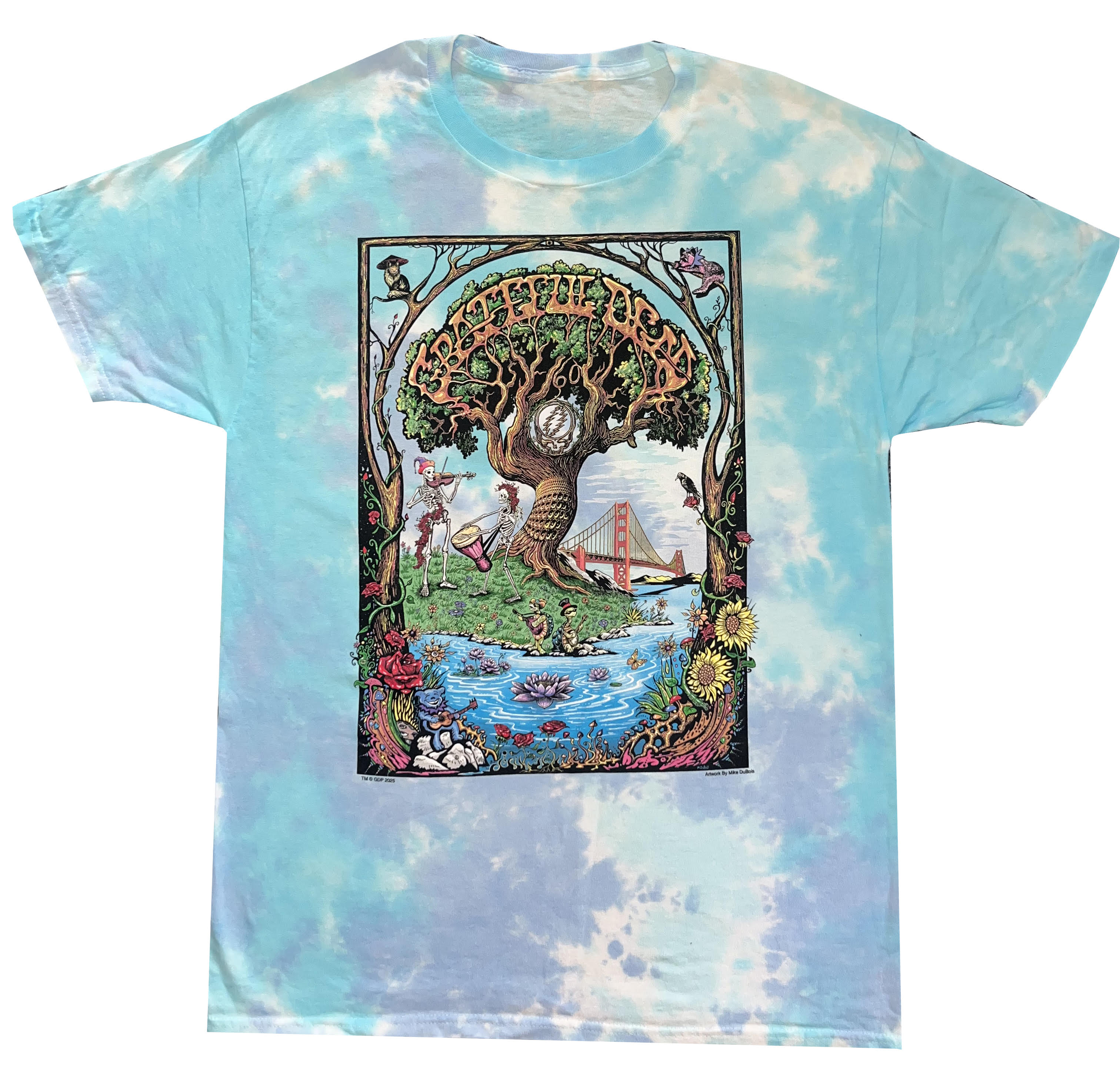 Grateful Dead 60th Anniversary Tie Dye T Shirt