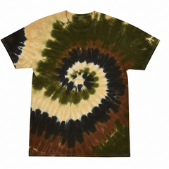Camo Swirl Tie Dye T Shirt