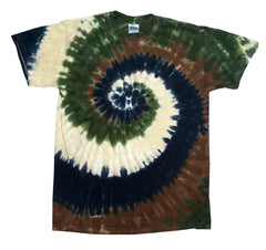 Camo Swirl Tie Dye T Shirt