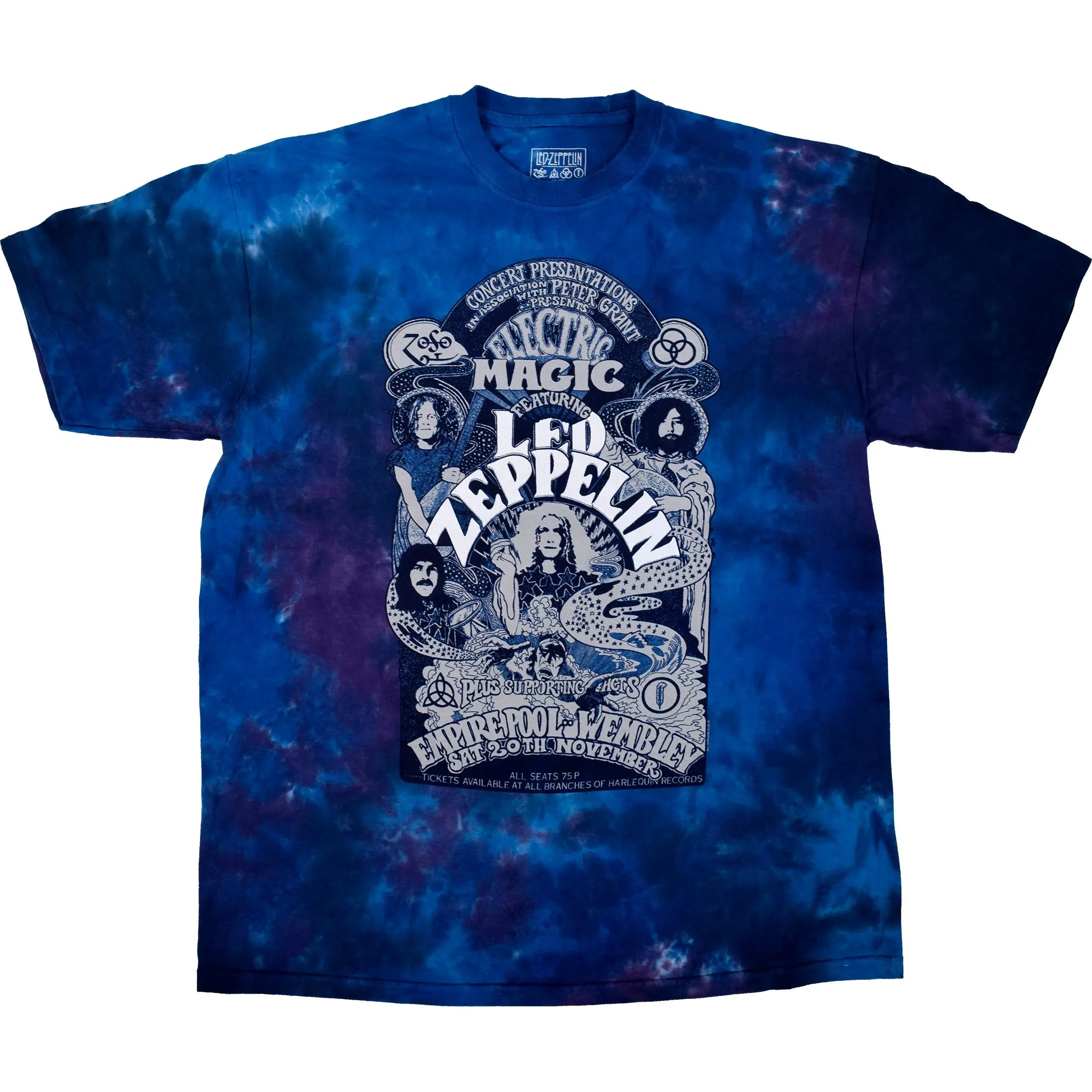 Led Zeppelin Wembley 71 Tie Dye T Shirt
