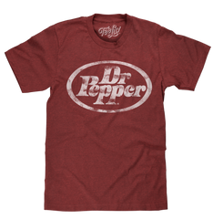 Dr Pepper Distressed Logo T-Shirt - Red