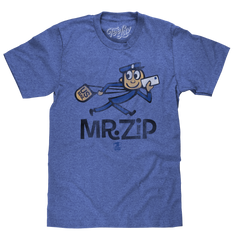 U.S. Mail Vintage Mr. Zip T-Shirt - Blue