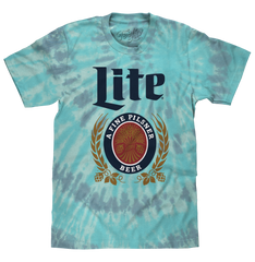 Miller Lite Beer Tie Dye T-Shirt - Coral Reef Tie Dye
