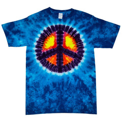 Sunset Peace Tie Dye T Shirt : Hippie Shop