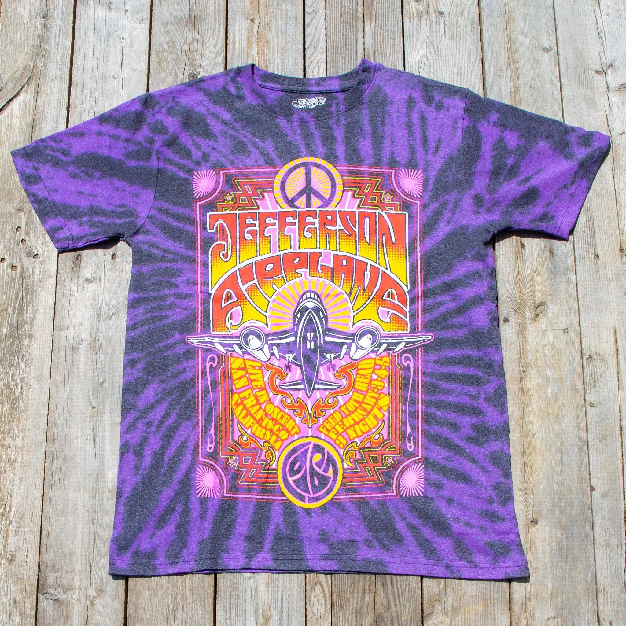 Jefferson Airplane Live in San Francisco Tie Dye T Shirt