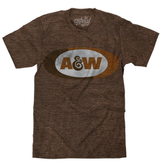 A&W Faded Logo T-Shirt - Brown