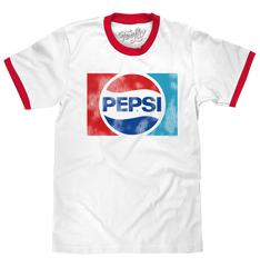 Pepsi Ringer T-Shirt - White and Red