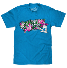 Hawaiian Punch Floral Print T-Shirt - Blue
