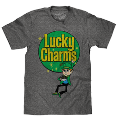 Lucky Charms Retro Logo T-Shirt - Gray