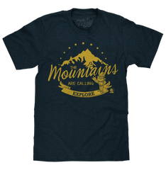 Woodsy Owl The Mountains are Calling T-Shirt - Navy