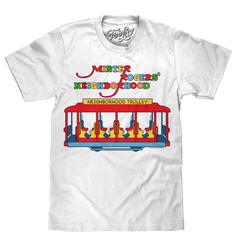 Mister Rogers' Neighborhood Trolley Logo T-Shirt - White
