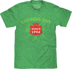 Vintage Faded Canada Dry Ginger Ale T-Shirt - Heather Kelly Green