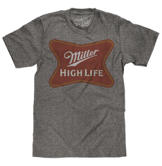 Miller High Life Gold Border Logo T-Shirt - Gray