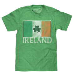 Ireland Flag with Shamrock T-Shirt - Green