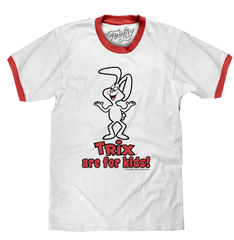 Trix are for Kids! Ringer T-Shirt - White and Red