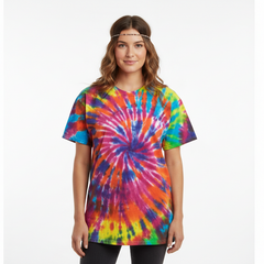 Classic Rainbow Whirlpool Tie Dye T Shirt
