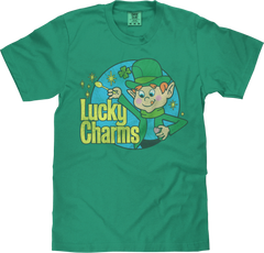 Tee Luv x Comfort Colors 70s Lucky Charms Cereal Leprechaun T-Shirt - Grass Green