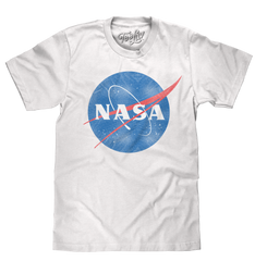 Distressed NASA Logo T-Shirt - White