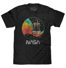 NASA Worm Shuttle Logo T-Shirt - Black