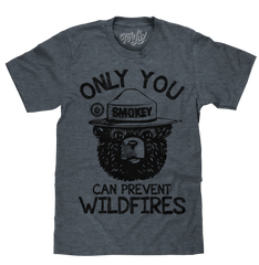 Smokey Bear Only You Can Prevent Wildfires T-Shirt - Indigo