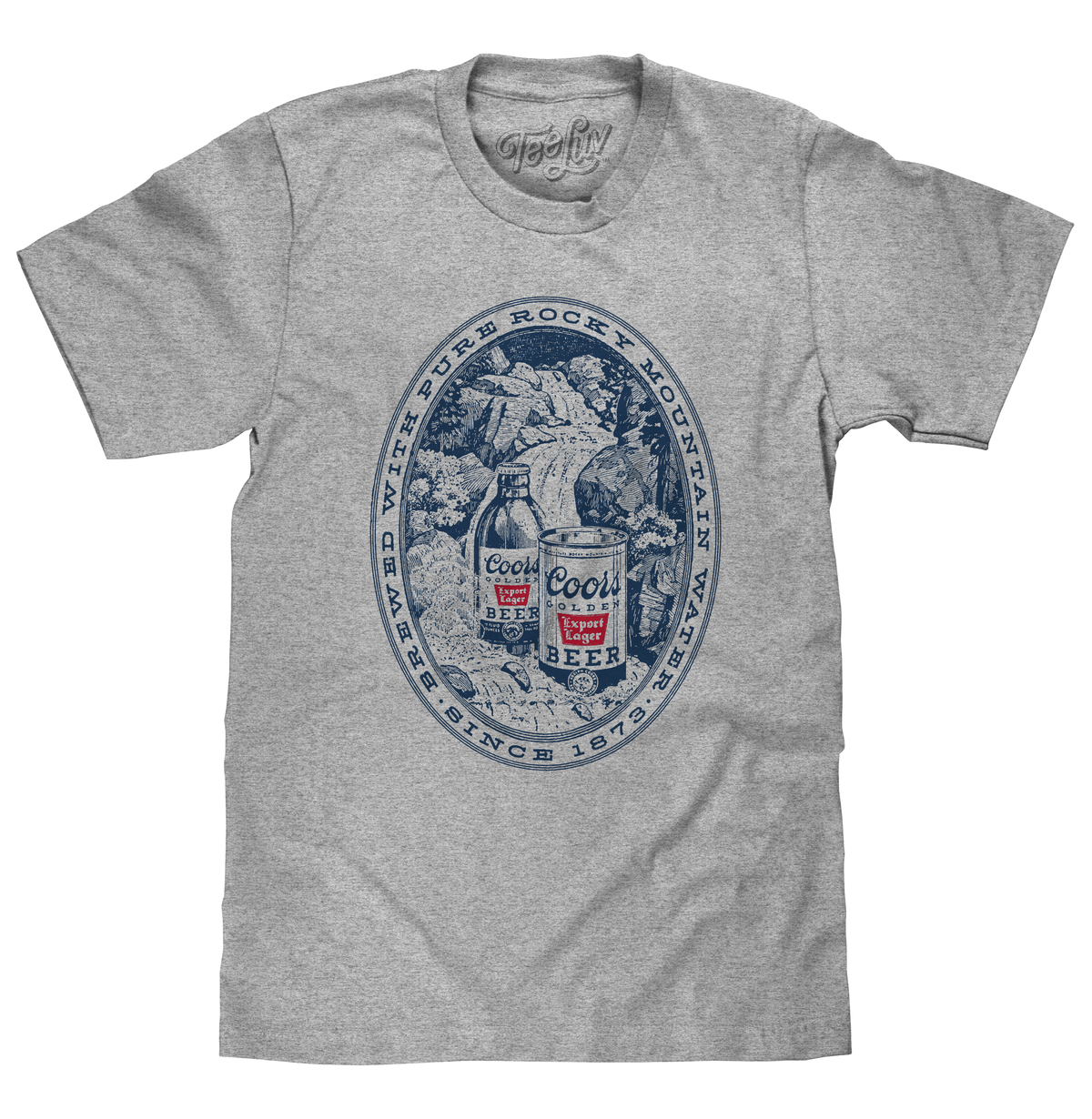 Coors Banquet Rocky Mountain Water T-Shirt- Gray