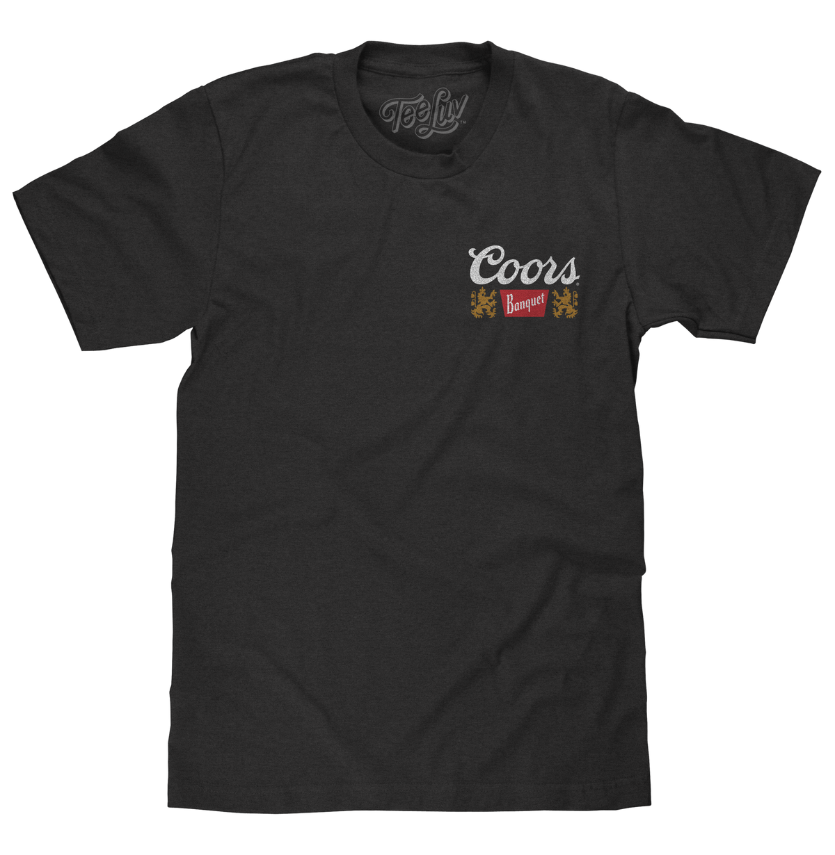Made in the USA Coors Banquet Golden Colorado Front and Back Beer T-Shirt - Asphalt Gray
