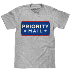 United States Postal Service USPS Priority Mail T-Shirt - Athletic Heather Gray