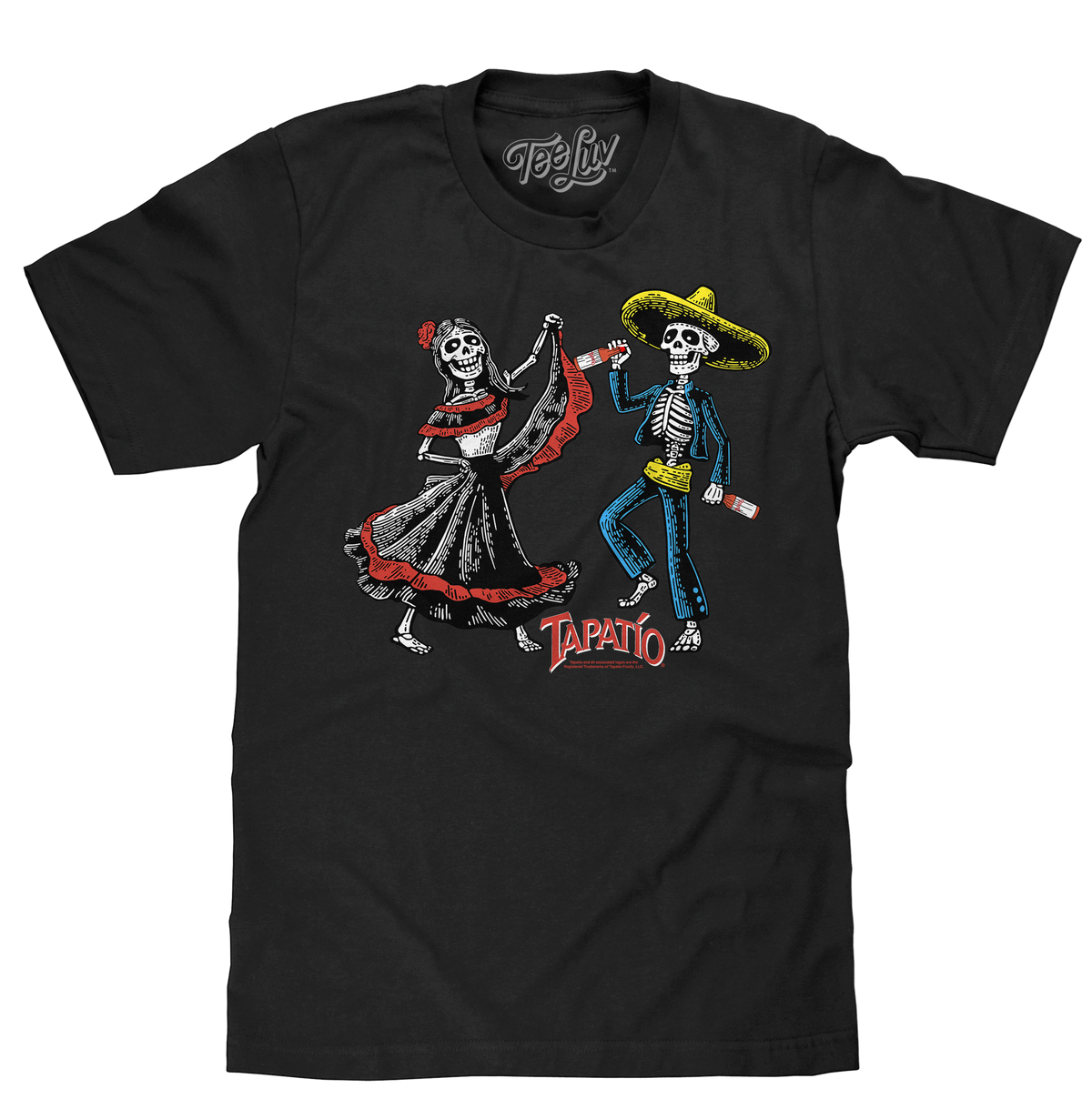 Tapatio Hot Sauce Day Of The Dead T-Shirt - Black