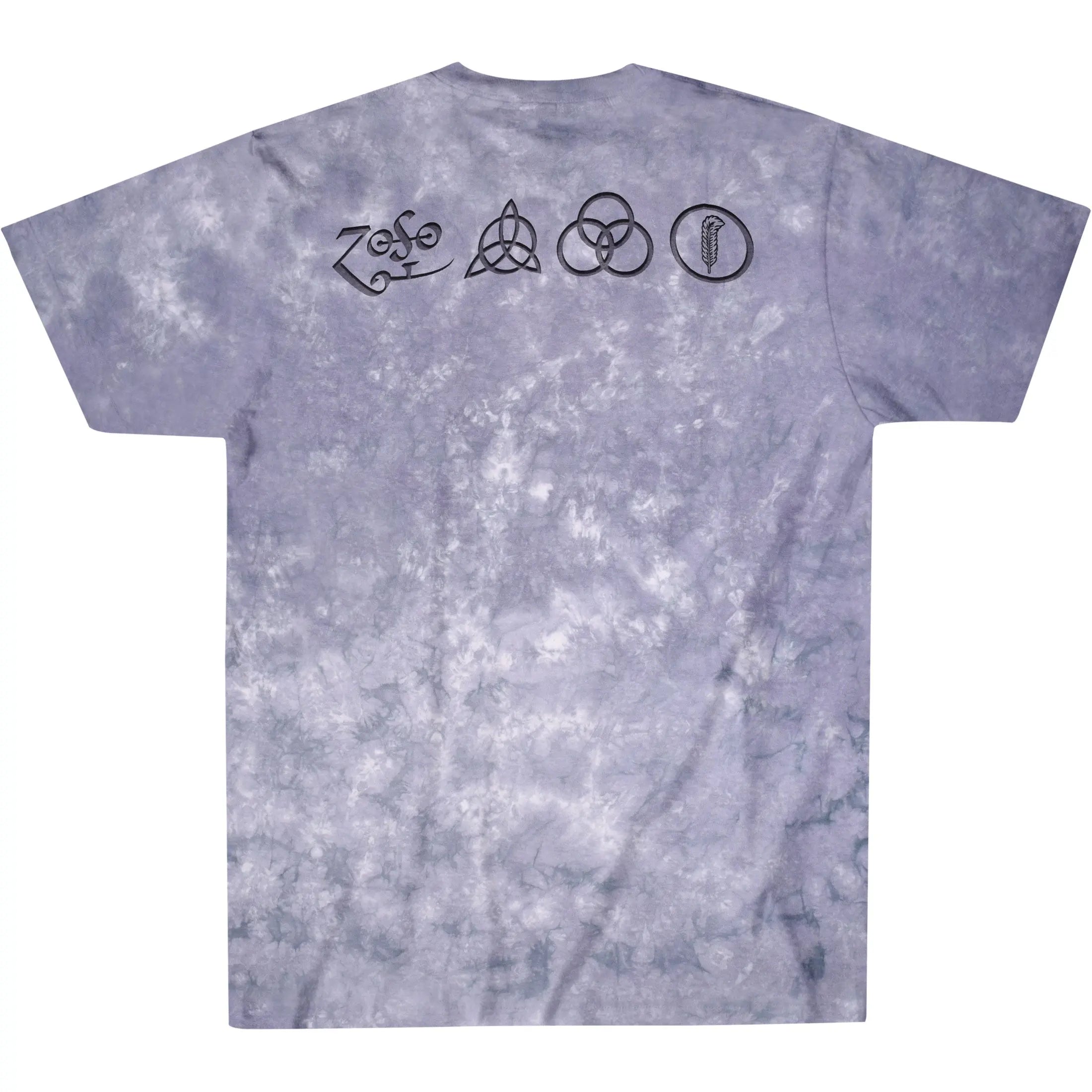 Led Zeppelin Man With Sticks Tie Dye T-Shirt back