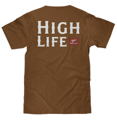Miller High Life Front and Back Logo T-Shirt - Brown Sugar