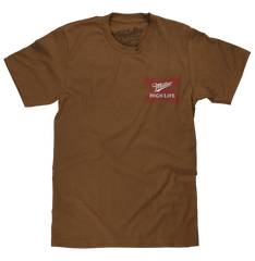 Miller High Life Front and Back Logo T-Shirt - Brown Sugar