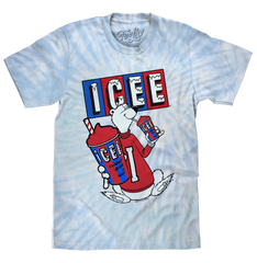 ICEE Polar Bear Tie Dye T-Shirt - Blue and Purple Tie Dye