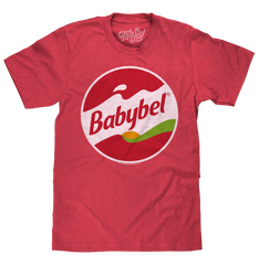 Babybel Snack Cheese Logo T-Shirt - Red Heather
