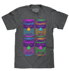Campbell's Soup Can Pop Art T-Shirt - Charcoal Gray