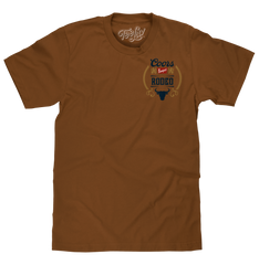 Coors Banquet Rodeo Bull Beer Front and Back T-Shirt - Brown Sugar
