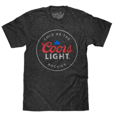 Coors Light Cold as the Rockies Beer T-Shirt - Charcoal Gray