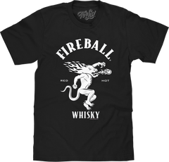 Where's The Fireball Whisky WTF Dragon Mascot T-Shirt - Black