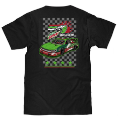 Mountain Dew Racing Front and Back T-Shirt - Black