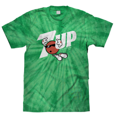 7UP Soda T-Shirt - Kelly Green Tie Dye