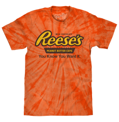 Reese's Peanut Butter Cup Tie Dye T-Shirt - Orange Spider