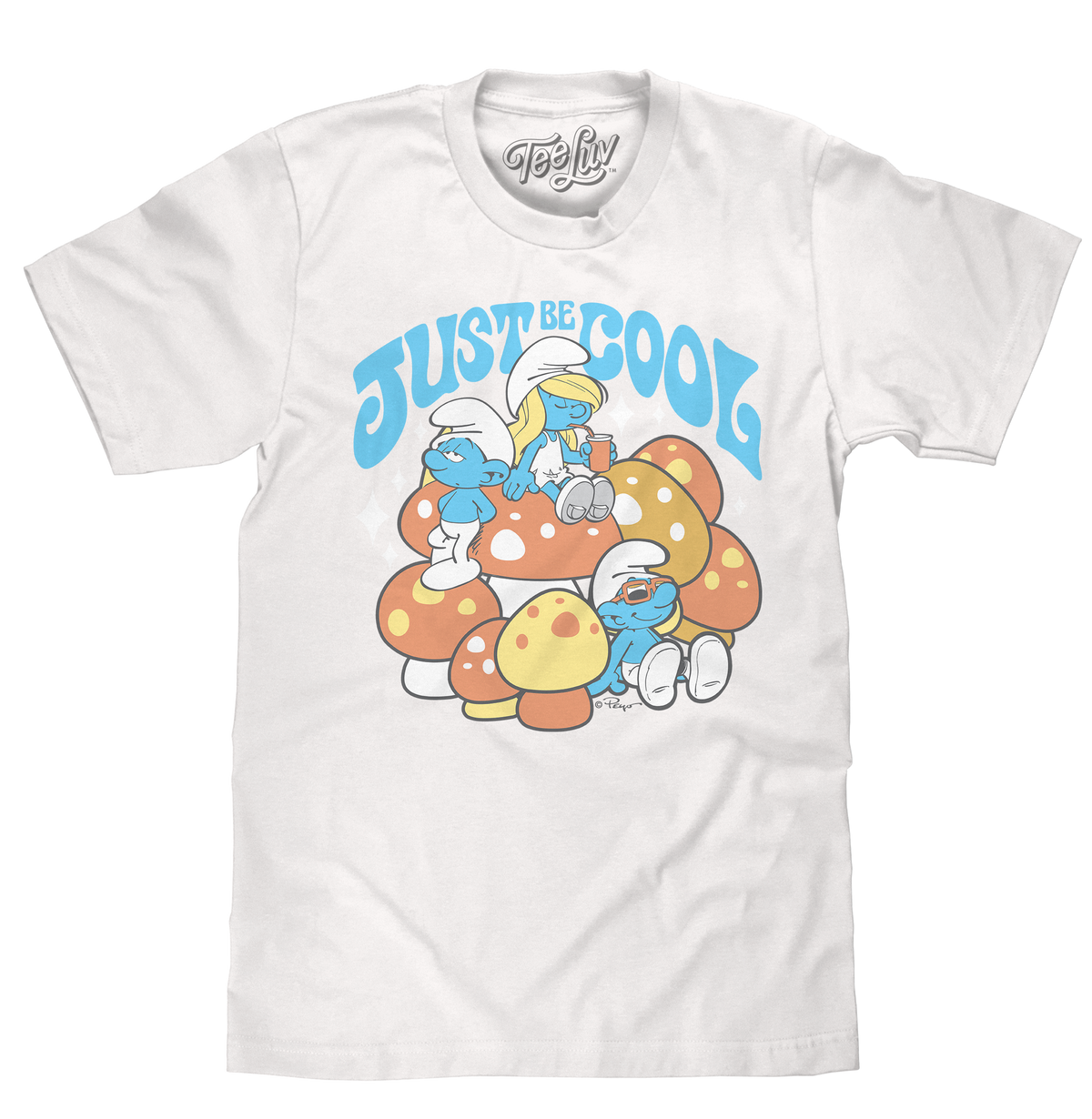 Smurfs Just Be Cool T-Shirt - White