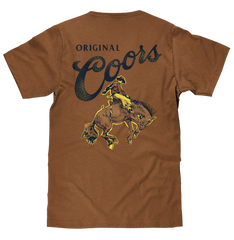 Coors Original Rodeo Cowboy Front/Back T-Shirt - Brown Sugar