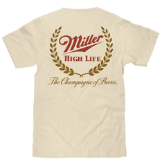 Miller High Life The Champagne of Beers Double Sided Logo T-Shirt