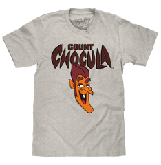 Retro Count Chocula Monster Cereal Mascot T-Shirt - Oat Heather