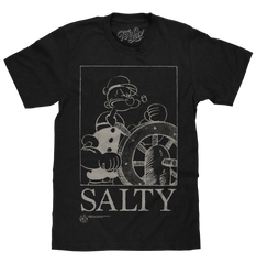 Popeye The Sailor Man Salty T-Shirt - Black