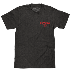 Toyota Drive Your Dreams Left Chest Front and Back Logo T-Shirt - Charcoal Heather