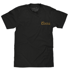Coors Banquet Beer Double Sided Brewery Logo T-Shirt - Vintage Black