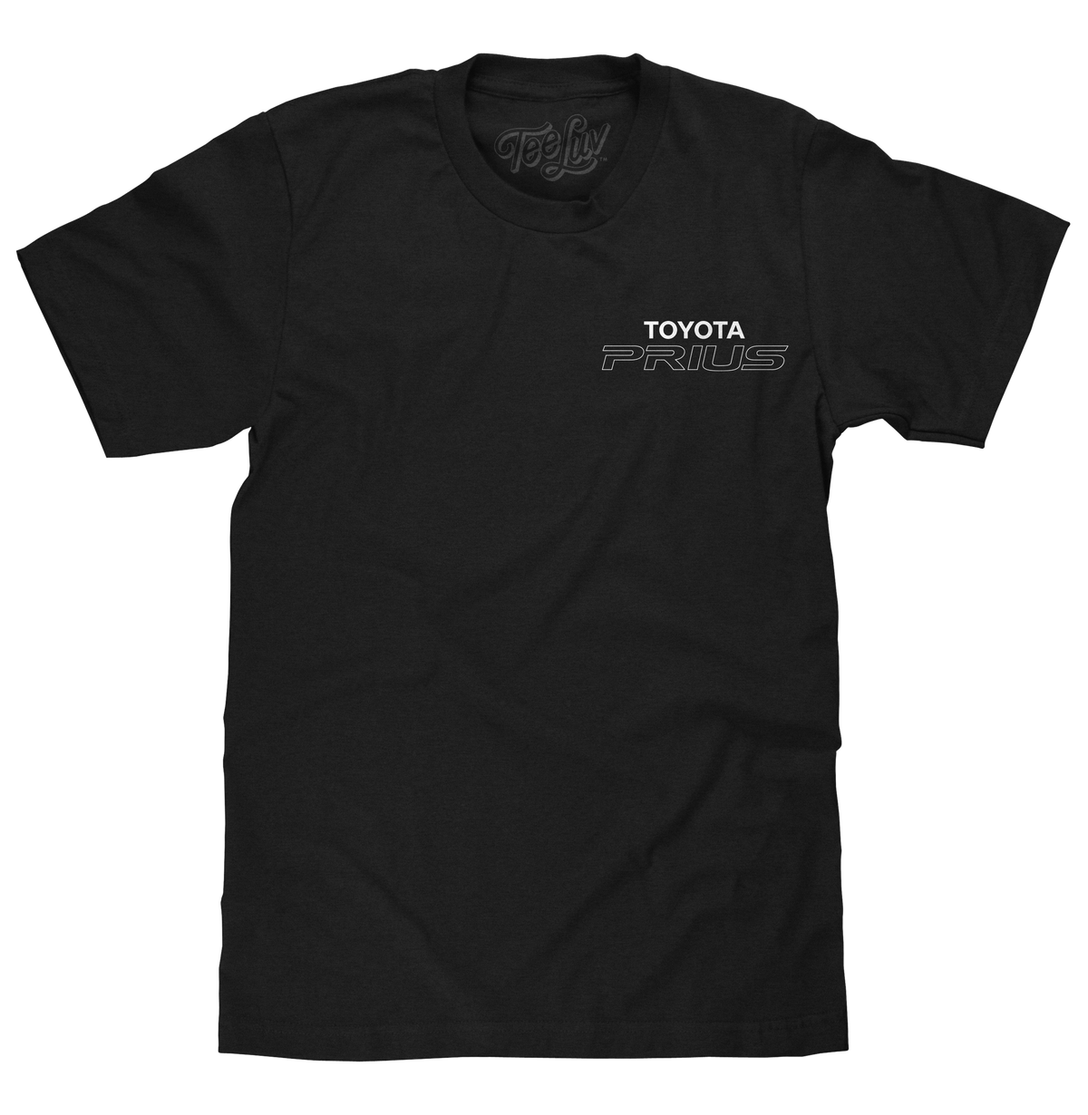 Toyota Prius Passion for the Planet Front and Back Print T-Shirt - Black