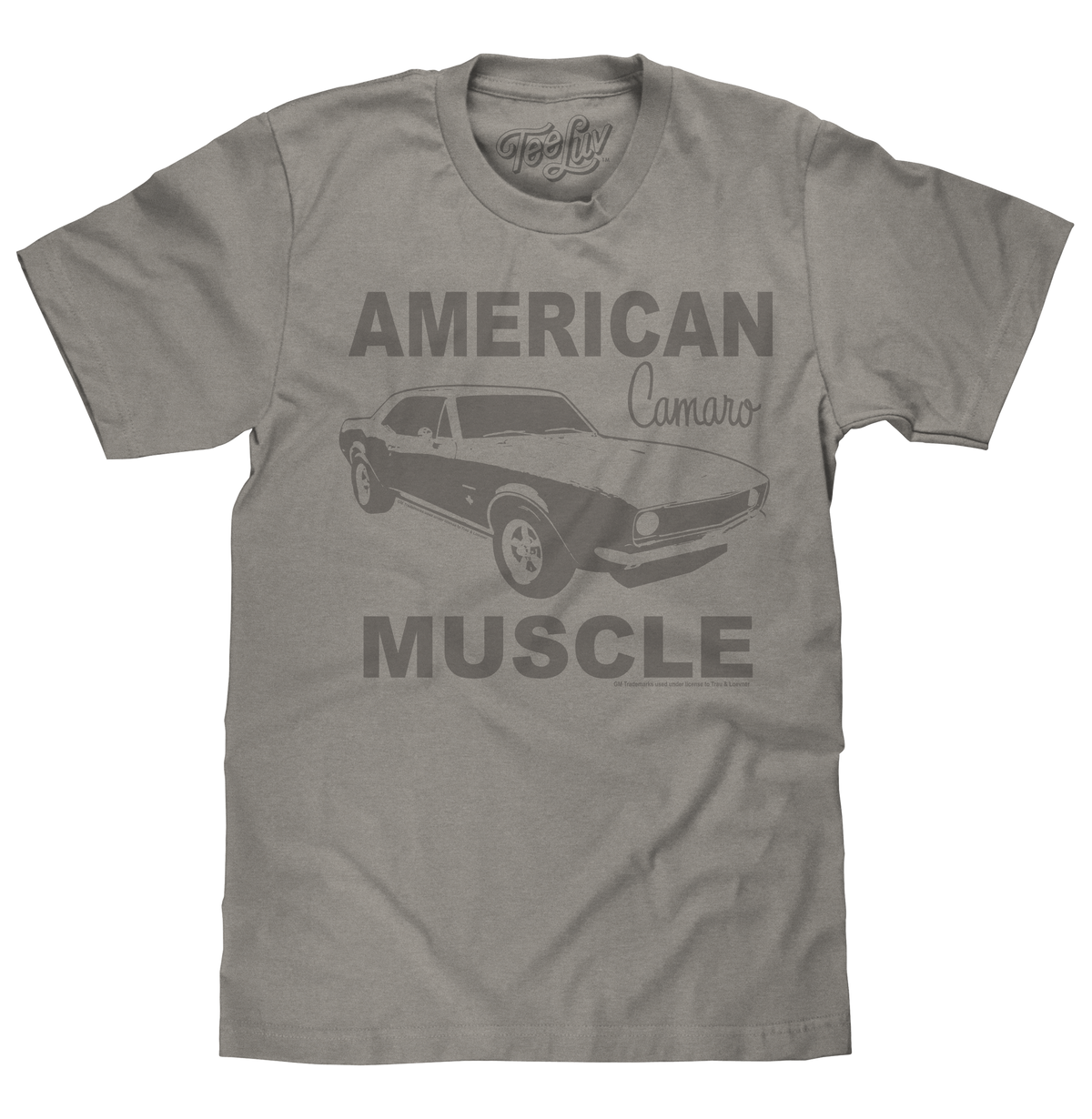 Chevrolet Camaro Faded American Muscle Graphic T-Shirt - Light Gray